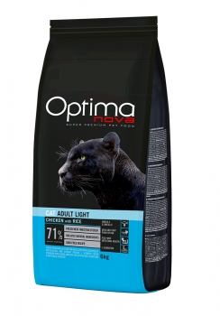 Сухой корм Оптиманова Лайт для кошек склонных к полноте Optimanova Cat Light Chicken & Rice (курица и рис)