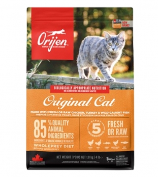 Корм беззерновой Ориджен Ориджинал (ORIJEN Original Cat) для кошек всех возрастов - 17 кг