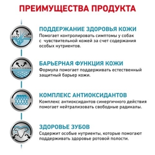 Лечебный сухой корм для собак мелких пород Роял Канин Скин Кеа Смол Дог, Skin Care Small Dog (дерматоз и выпадение шерсти)