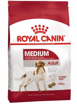 Корм для собак Royal Canin Medium Adult (Медиум Эдалт для собак средних пород от 1 до 7 лет)