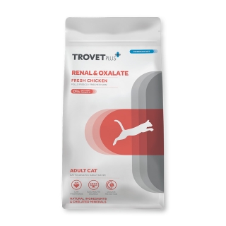 Диетический корм Trovet Plus Adult CAT Renal & Oxalate Fresh Chicken для кошек при хронической почечной недостаточности (свежая курица)
