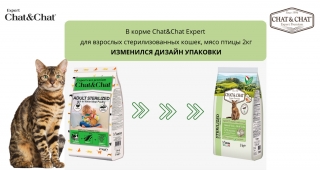 Сухой корм Chat & Chat Expert Adult Sterilized Cat для взрослых стерилизованных кошек (Птица)