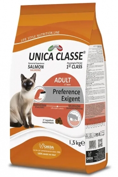 Сухой корм Unica Classe Adult Preference Exigent для взрослых привередливых кошек (Лосось)