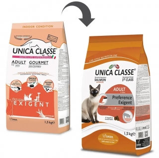 Сухой корм Unica Classe Adult Preference Exigent для взрослых привередливых кошек (Лосось)