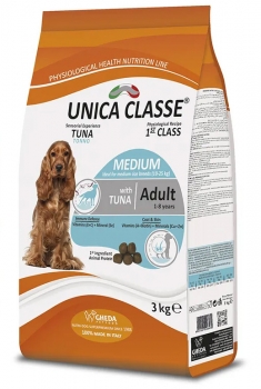 Сухой корм Unica Classe Adult Medium Sensitive для взрослых собак средних пород с чувствительной кожей (Тунец)