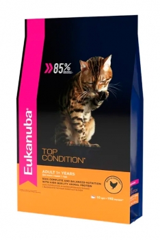 Сухой корм для взрослых кошек Eukanuba Adult Top Condition (курица)