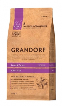 Гипоаллергенный корм GRANDORF DOG Adult Maxi для собак крупных пород (Ягненок, индейка)