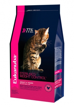 Сухой корм для стерилизованных кошек, склонных к полноте Eukanuba Adult Sterilised Weight Сontrol (курица)