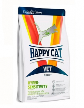 Сухой корм для кошек Happy Cat VET Diet Hypersensitivity Adult 33,5/16 при пищевой аллергии и кормовой непереносимости