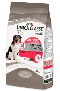 Сухой корм Unica Classe Adult All Breeds High Energy для активных собак средних и крупных пород (Говядина)