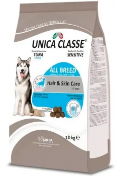 Сухой корм Unica Classe Adult All Breed Hair & Skin Care для взрослых собак всех пород для ухода за шерстью и кожей (Тунец)
