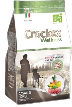 Корм Крокекс для взрослых собак средних и крупных пород с кониной (Crockex Dog Adult Medium-Maxi Horse & Rice)
