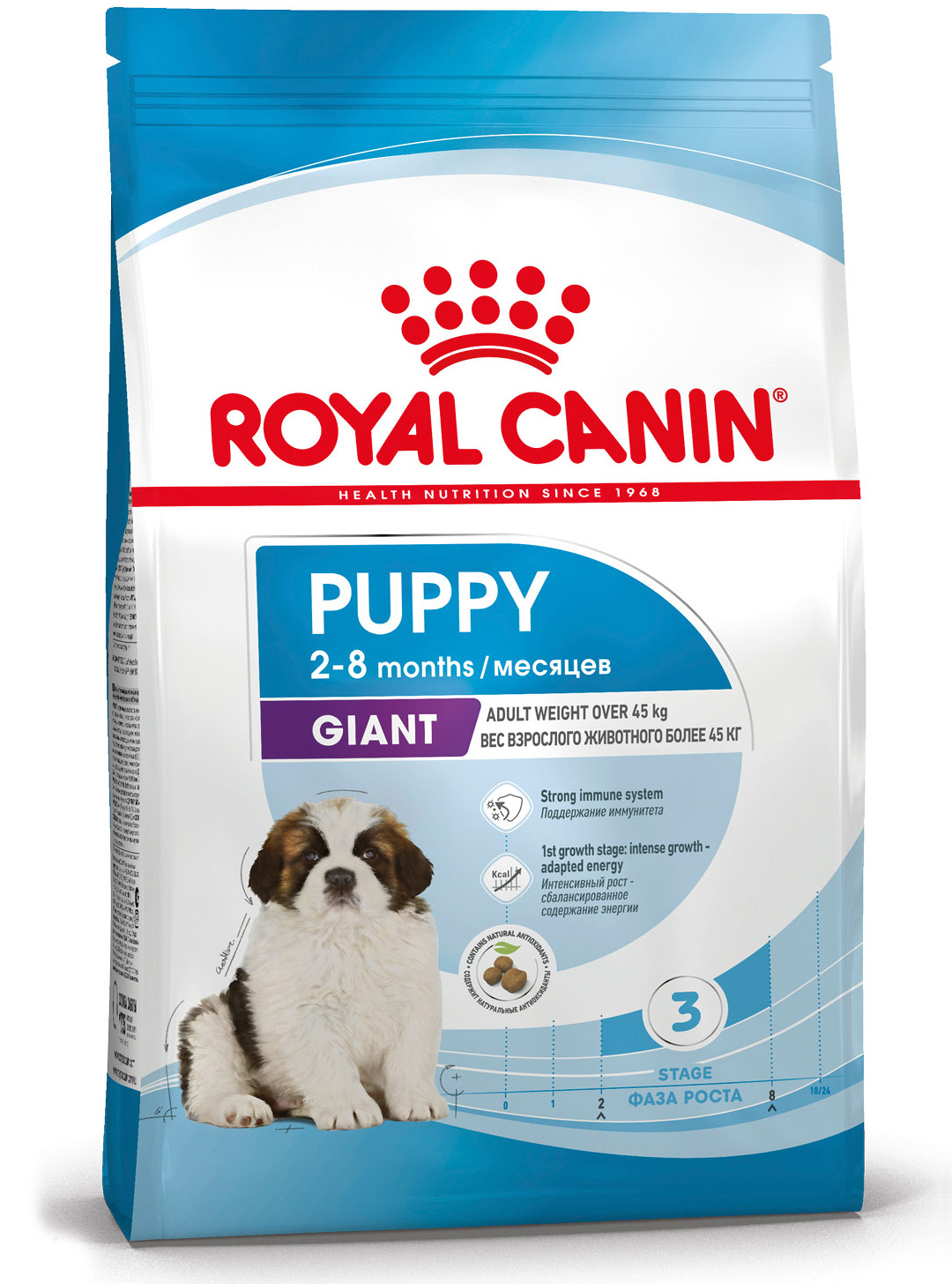 Корм для щенков Royal Canin Giant Puppy (для щенков крупных пород от 2 до 8 месяцев)